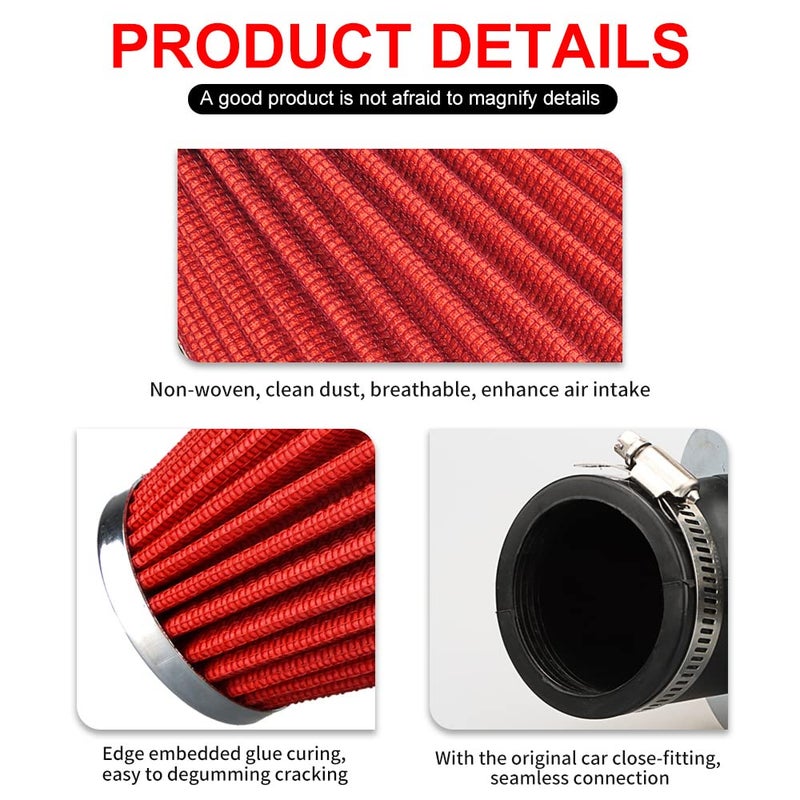 NIBBI RACING PARTS High Performance Air Filter 48mm Motorcycle Air Filter Replacement Air Filter Dirt Bike Air Filter GY6 Scooter Air Filter (A3-48mm) - Image 3